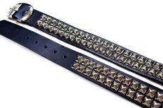 画像3: 新品★USA製 BRACKNEY LEATHER WORKS 2 PYRAMID スタッズ レザーベルト ブラック 36 (3)