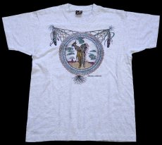 画像2: 90s USA製 SEDONA ARIZONA ドリームキャッチャー ネイティブ インディアン アート Tシャツ 杢ライトグレー L (2)