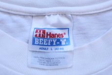 画像4: 90s Hanes SALTY Dog SURF SHOP フラワー柄 コットンTシャツ 白 L (4)
