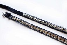 画像3: 新品★USA製 BRACKNEY LEATHER WORKS 1 PYRAMID スタッズ レザーベルト ブラック 36 (3)