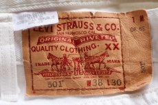 画像5: 00s Levi'sリーバイス 501 ホワイト デニムパンツ W38 L30★SDP4586 (5)