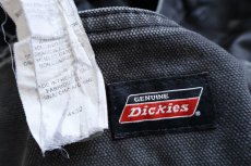 画像6: Dickiesディッキーズ ペンキ飛び ダブルニー ダック地 ペインターパンツ 黒 フェード W34 L30★25 (6)