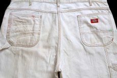 画像5: 00s Dickiesディッキーズ ペンキ飛び ダック地 ペインターパンツ 茶 フェード W42 L30★20 (5)