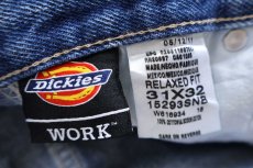 画像6: Dickiesディッキーズ ペンキ飛び&ダメージ ダブルニー デニム ワークパンツ ボロ W31 L32 (6)