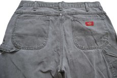 画像5: Dickiesディッキーズ ペンキ飛び ダック地 ペインターパンツ モスグリーン フェード W36★23 (5)