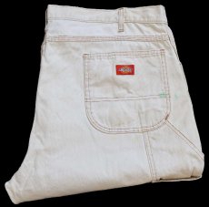 画像1: 00s Dickiesディッキーズ ペンキ飛び ダック地 ペインターパンツ 茶 フェード W42 L30★20 (1)