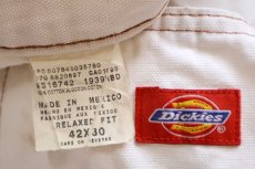 画像6: Dickiesディッキーズ ペンキ飛び&汚れ ダック地 ペインターパンツ ボロ 茶 フェード W34 L30★19 (6)