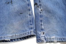 画像9: Dickiesディッキーズ ペンキ飛び&ダメージ ダブルニー デニム ワークパンツ ボロ W31 L32 (9)