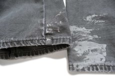 画像8: Dickiesディッキーズ ペンキ飛び ダック地 ペインターパンツ モスグリーン フェード W36★23 (8)
