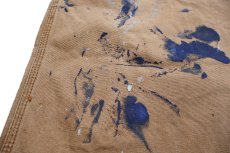 画像7: Dickiesディッキーズ ペンキ飛び ダック地 ペインターパンツ 茶 W40 L32★22 (7)