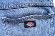 画像7: Dickiesディッキーズ ペンキ飛び&ダメージ ダブルニー デニム ワークパンツ ボロ W31 L32 (7)
