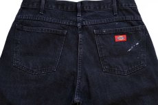 画像5: Dickiesディッキーズ ペンキ飛び ブラック デニムパンツ W33 (5)