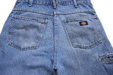 画像5: Dickiesディッキーズ ペンキ飛び&ダメージ ダブルニー デニム ワークパンツ ボロ W31 L32 (5)