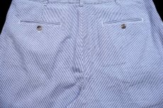 画像4: 90s L.L.Bean ツータック ストライプ コットン シアサッカー ショートパンツ サックス×白 W38★ショーツ (4)