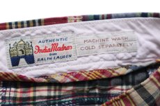 画像6: ポロ ラルフローレン CLASSIC FIT India Madras マドラスチェック パッチワーク コットン ショートパンツ W31★インド綿 ショーツ (6)