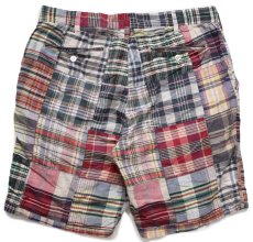 画像2: ポロ ラルフローレン CLASSIC FIT India Madras マドラスチェック パッチワーク コットン ショートパンツ W31★インド綿 ショーツ (2)