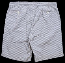 画像2: 00s ポロ ラルフローレン CLASSIC FIT ストライプ コットン シアサッカー ショートパンツ サックス×アイボリー W35★ショーツ (2)