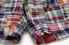 画像6: ポロ ラルフローレン CLASSIC FIT 9 マドラスチェック パッチワーク コットン ショートパンツ W36★インド綿 ショーツ (6)
