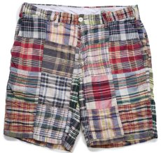 画像1: ポロ ラルフローレン CLASSIC FIT India Madras マドラスチェック パッチワーク コットン ショートパンツ W31★インド綿 ショーツ (1)
