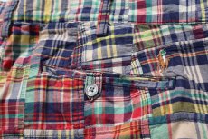 画像5: ポロ ラルフローレン CLASSIC FIT 9 マドラスチェック パッチワーク コットン ショートパンツ W36★インド綿 ショーツ (5)