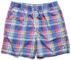 画像1: ポロ ラルフローレン マドラスチェック スイムショーツ ショートパンツ 2XLT★特大 (1)