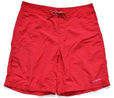 画像1: 00s patagoniaパタゴニア ワンポイント ナイロン ボードショーツ レッド W34★ショートパンツ (1)