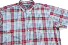 画像3: 90s ラルフローレン GREGGOR マドラスチェック ポケット付き 三点留め ボタンダウン 半袖 コットンシャツ XL (3)
