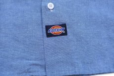 画像6: デッドストック★90s USA製 Dickiesディッキーズ 半袖 シャンブレーシャツ L (6)