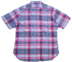 画像2: 80s USA製 Country Traditionals by Pendleton ペンドルトン マドラスチェック ボタンダウン 半袖 コットンシャツ L (2)