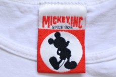 画像5: 90s USA製 Disney ディズニー MICKEY ミッキー マウス アート コットン タンクトップ 白 M (5)