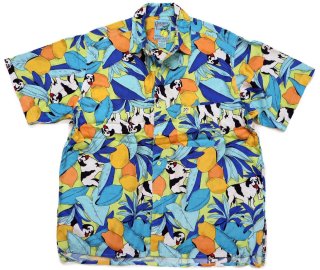 50s Manhattan 半袖 レーヨンシャツ オレンジ S - Sixpacjoe Web Shop