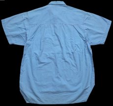 画像2: 90s GOTCHAガッチャ パッチワーク アート 半袖 コットンシャツ ライトブルー M (2)