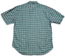 画像2: 90s Tomorrow OF NEW YORK 織り柄 半袖 コットンシャツ XL (2)