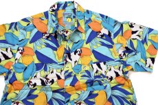 画像3: 90s CALIFORNIA LEMONS BY BIG DOGS ビッグドッグス レモン 総柄 半袖 レーヨンシャツ M (3)