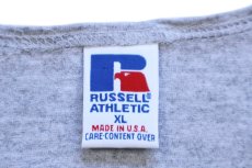 画像4: 90s USA製 RUSSELLラッセル 無地 コットン タンクトップ 杢グレー XL (4)