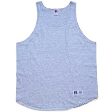 画像2: 90s USA製 RUSSELLラッセル 無地 コットン タンクトップ 杢グレー XL (2)