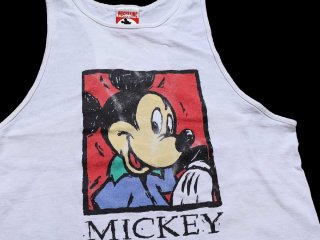 80s イタリア製 Disneyディズニー ミッキー マウス 全面 両面 アート