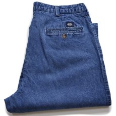 画像1: 90s DOCKERSドッカーズ ツータック スラックス デニムパンツ W34★A Levi'sリーバイス トラウザーズ (1)