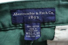 画像6: 90s Abercrombie&Fitch ツータック コットン チノパン 緑 フェード W32★アバクロ (6)