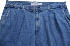 画像4: 90s DOCKERSドッカーズ ツータック スラックス デニムパンツ W42 L30★C Levi'sリーバイス トラウザーズ (4)
