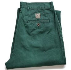 画像1: 90s Abercrombie&Fitch ツータック コットン チノパン 緑 フェード W32★アバクロ (1)
