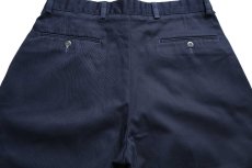 画像5: 00s DOCKERSドッカーズ ODYSSEY TWILL ツータック スラックス コットンパンツ 濃紺 W32 L32★Levi'sリーバイス (5)