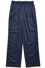 画像2: 00s DOCKERSドッカーズ ODYSSEY TWILL ツータック スラックス コットンパンツ 濃紺 W32 L32★Levi'sリーバイス (2)