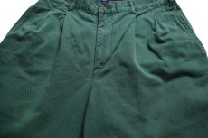 画像4: 90s Abercrombie&Fitch ツータック コットン チノパン 緑 フェード W32★アバクロ (4)