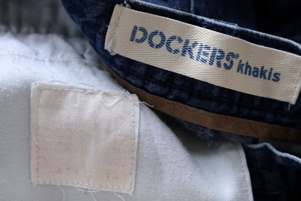 90s DOCKERSドッカーズ ツータック スラックス デニムパンツ W34☆A