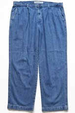 画像2: 90s DOCKERSドッカーズ ツータック スラックス デニムパンツ W42 L30★C Levi'sリーバイス トラウザーズ (2)