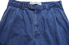 画像4: 90s DOCKERSドッカーズ ツータック スラックス デニムパンツ W34★A Levi'sリーバイス トラウザーズ (4)