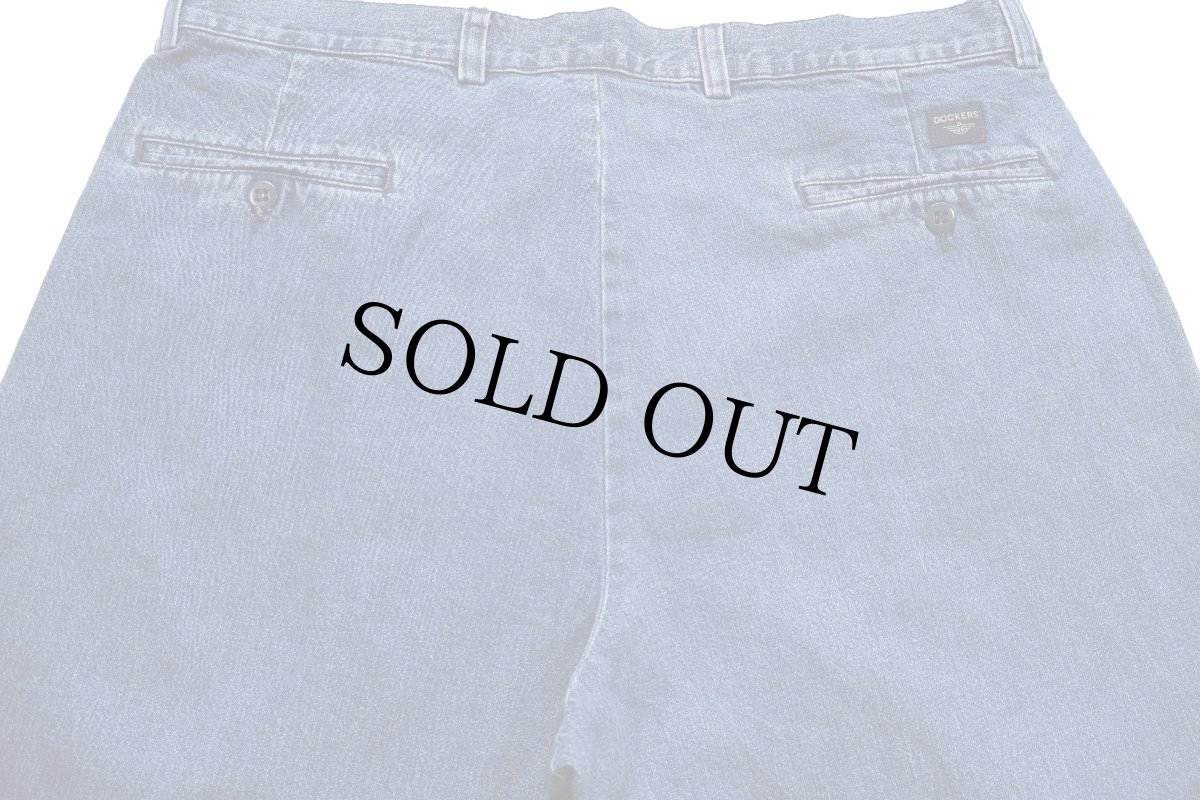 画像5: 00s DOCKERSドッカーズ ツータック スラックス デニムパンツ W37★B Levi'sリーバイス トラウザーズ (5)
