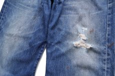 画像8: 00s Levi'sリーバイス 501 ペンキ飛び&ダメージ デニムパンツ ヒゲ W38 L30★231 (8)