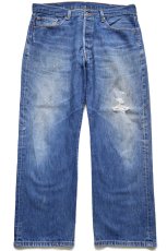 画像2: 00s Levi'sリーバイス 501 ペンキ飛び&ダメージ デニムパンツ ヒゲ W38 L30★231 (2)